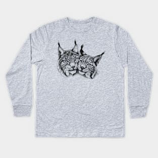 Lynx Couple Kids Long Sleeve T-Shirt